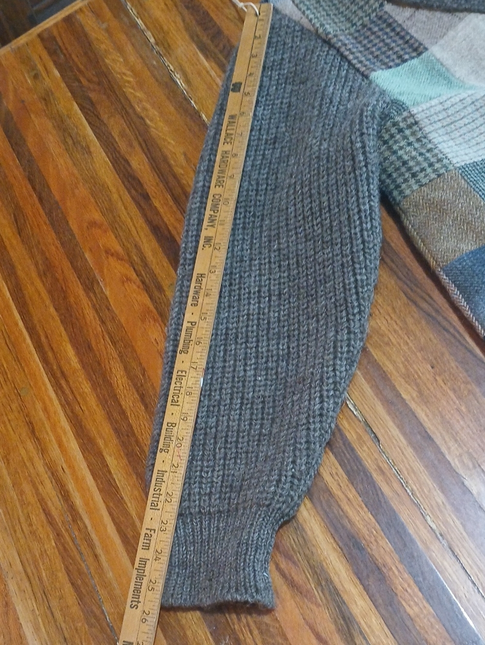 Mens Vintage Hanna Hats Of Donegal Wool Patchwork Sweater Jacket - Medium - Picture 9 of 13